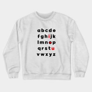 Alphabet I love you Crewneck Sweatshirt